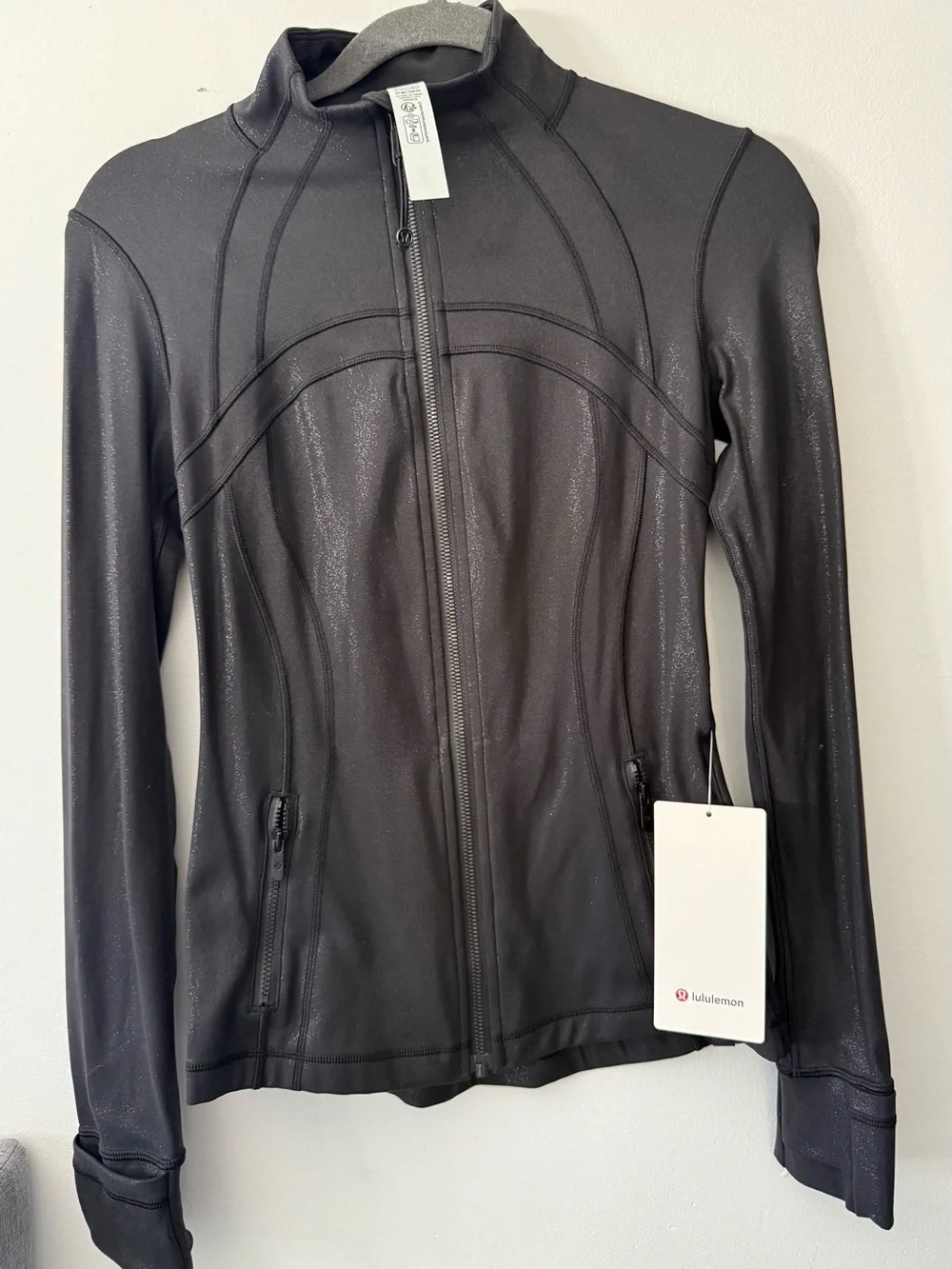 lululemon define shimmer jacket in black